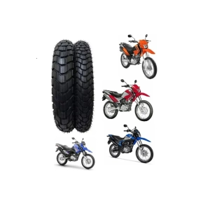 Par Pneu Moto Bros Xre Crosser Medidas 110/90-17 + 90/90-19